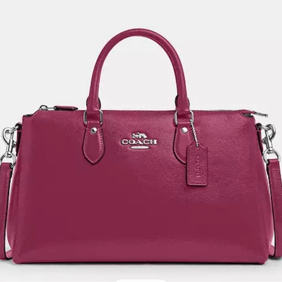 Coach Georgia Satchel in Crinkle Pink Leather! CV942 New w/Tags! - Picture 3 of 9
